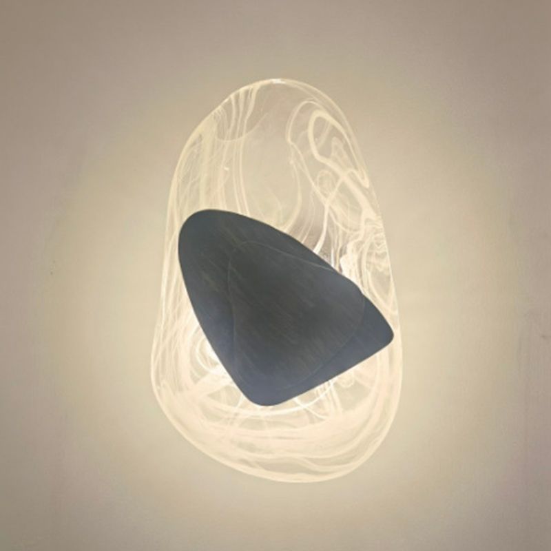 Glass Geometric Wall Mount Lamp Simple 1 Light Wall Mounted Light Fixture