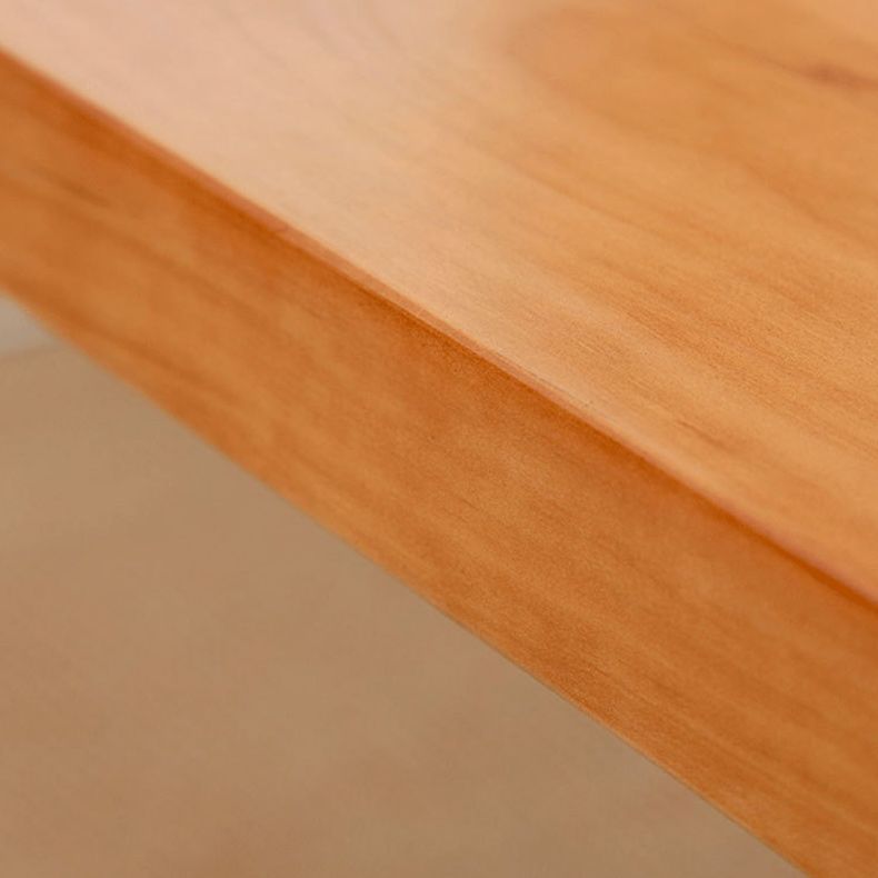 Scandinavian Rectangle Coffee Table with Solid Wood Top and Acrylic Base