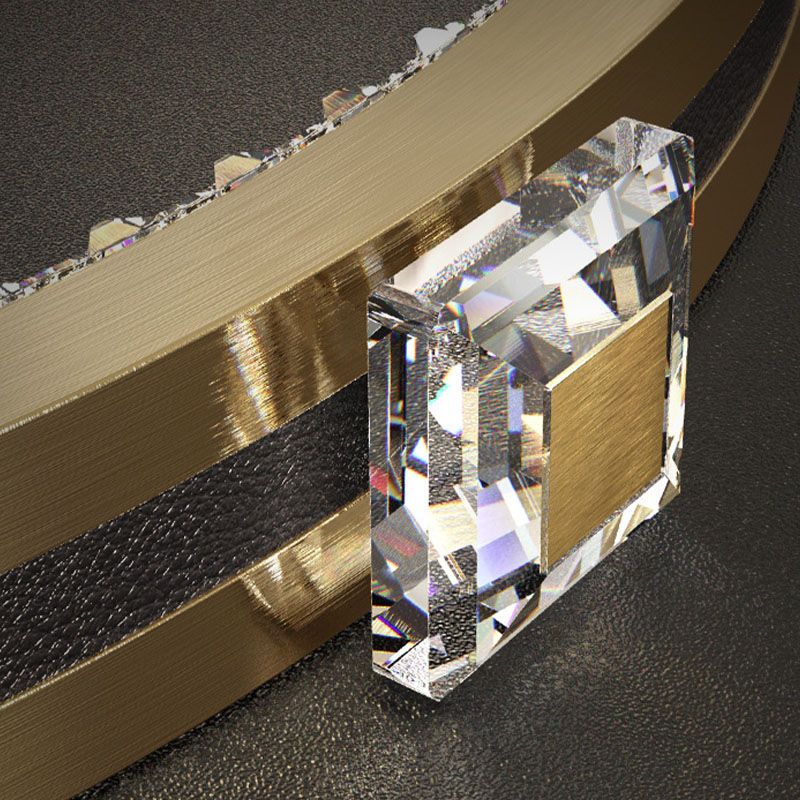 Postmodern Oblong LED Island Lighting Metallic Dining Room Suspension Lamp