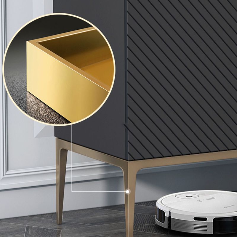 Glam Buffet Table Marble Sideboard Table with Doors for Kitchen