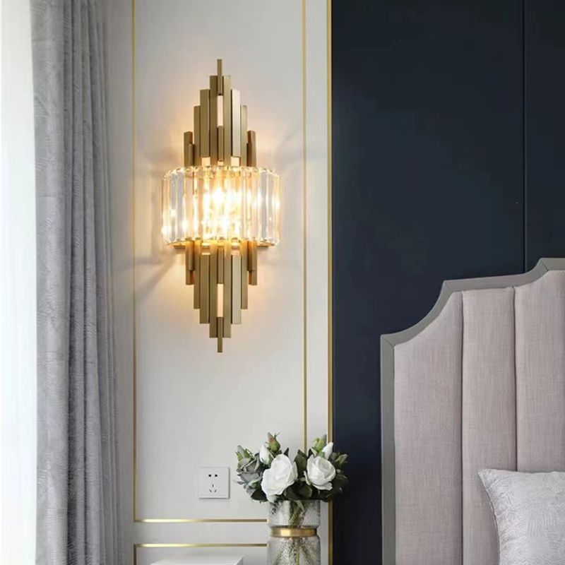 Crystal Geometric Wall Light Sconces Modern Wall Mounted Lamp for Living Room
