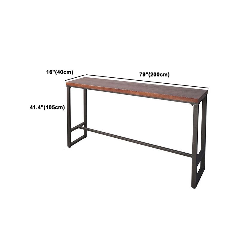 Industrial Rectangle Bar Table Set 1/2/4/7 Pieces Solid Wood Counter Table
