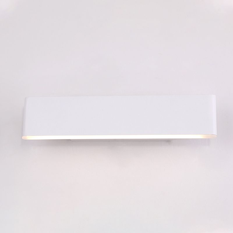 Lámpara de pared giratoria de LED creativo moderno apliques de pared rectangular de aluminio con sombra acrílica