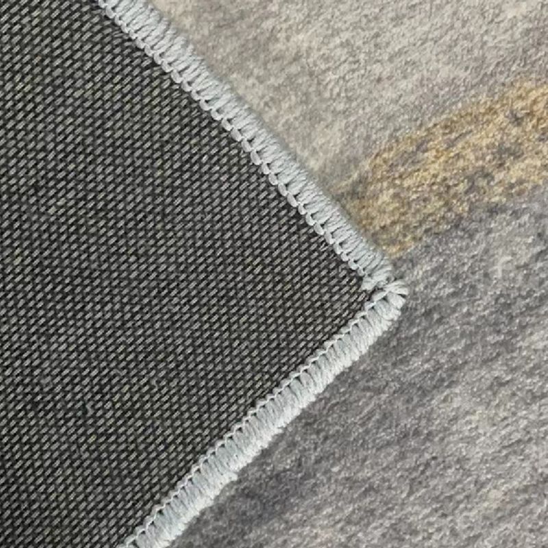 Apricot Abstract Pattern Carpet Polyester Casual Carpet Washable Carpet for Living Room