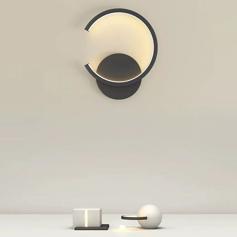 Modern LED Wall Lamp 1-Light Simple Wall Mount Lamp with Acrylic Shade for Bedroom