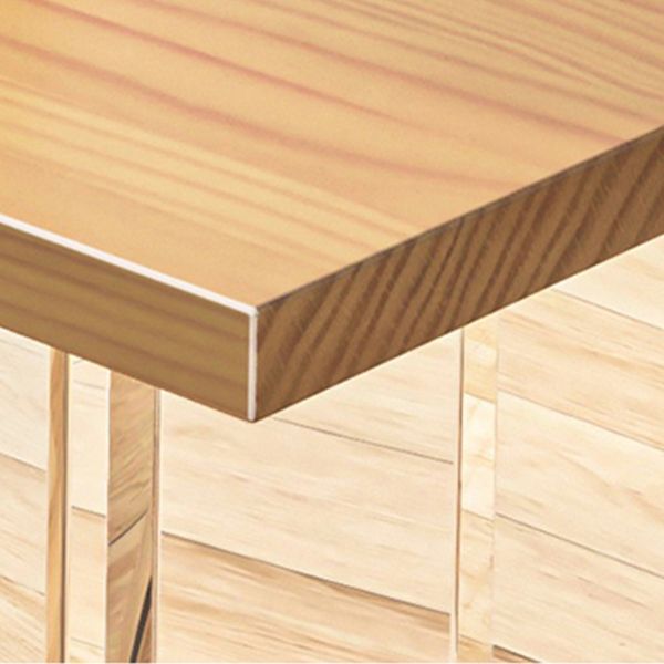 Modern Dining Table Set 1/5/7 Pcs Solid Wood Dining Table with Cow Horn Chairs