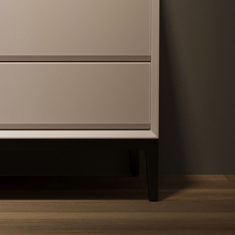 Contemporary Chest Bedroom Stone Storage Chest in White with 8 Drawers