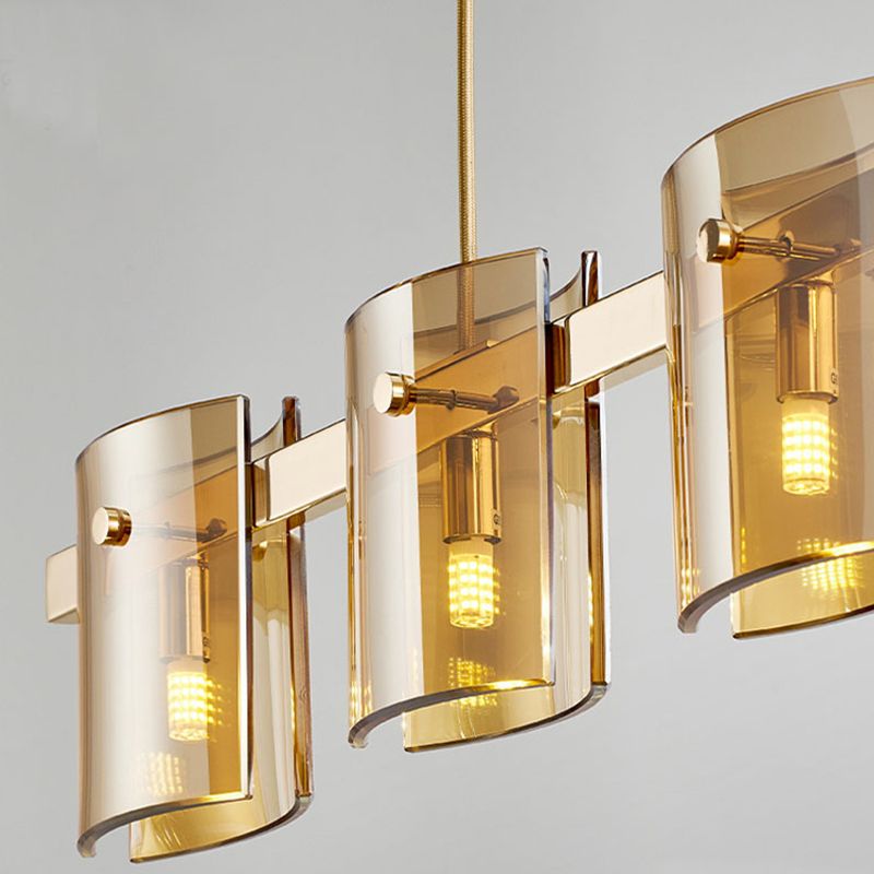 5/6-Light Modernism Black Ceiling Light LED Island Lighting for Dining Table