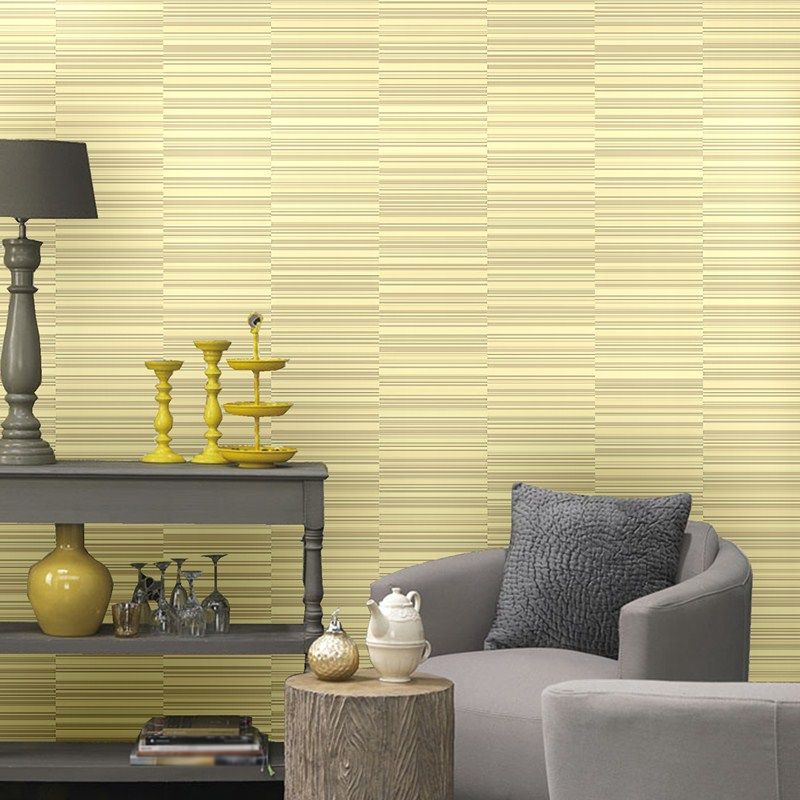 Soft Color Stripe Wallpaper Contemporary Water Resistant Dining Room Wall Art, 54.2-sq ft