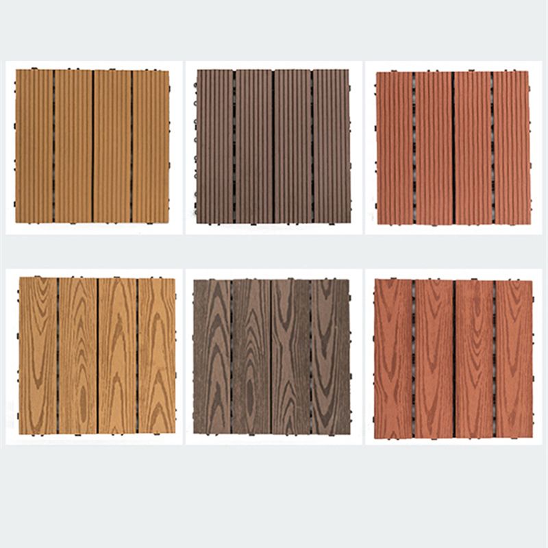 Square PVC Deck/Patio Flooring Tiles Interlocking Installation Outdoor Patio Tiles