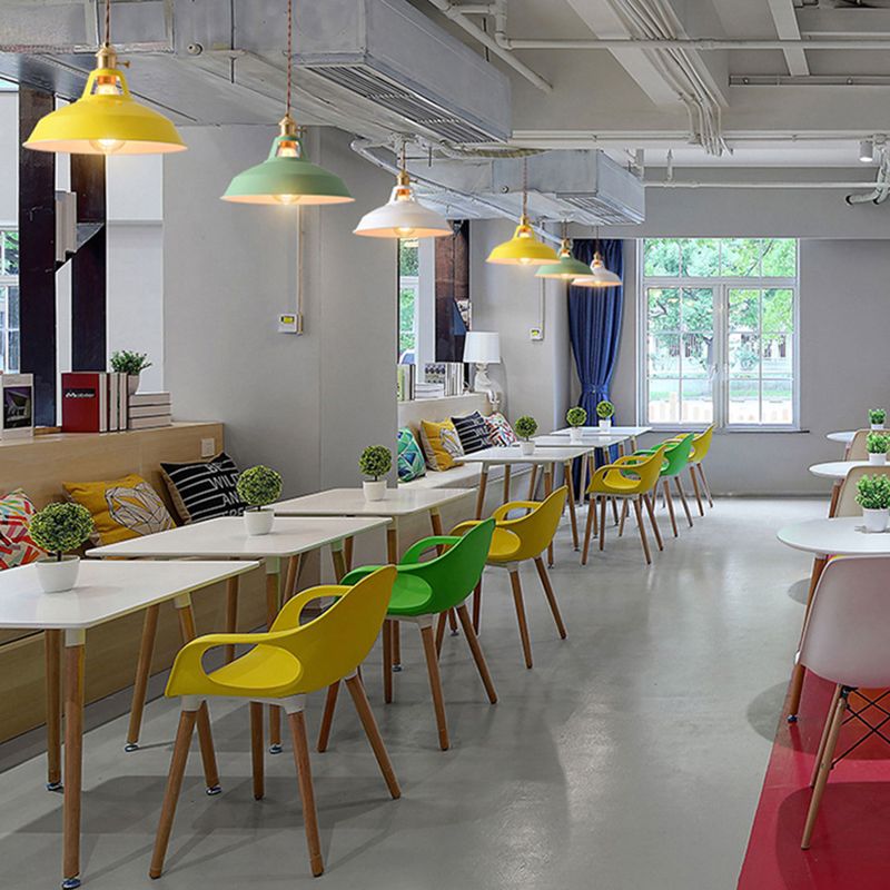 Noordse macaroon -stijl hanglampen plafondlampen potbedekking ijzer 1 licht hanglampen voor bar