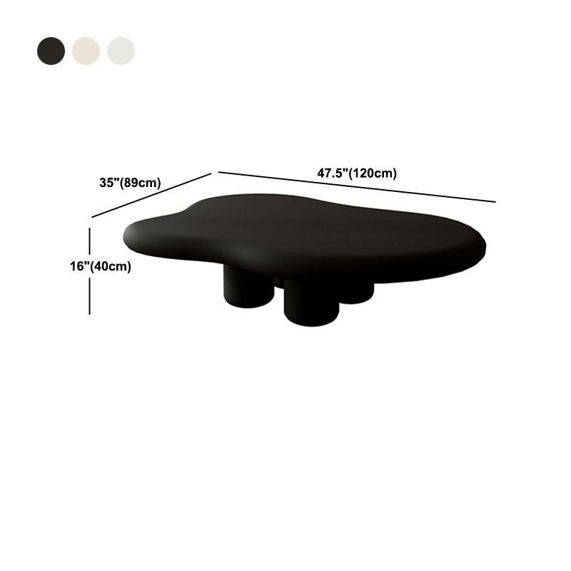 Scandinavian Wooden Coffee Cocktail Table Free form 3 Legs Cocktail Table