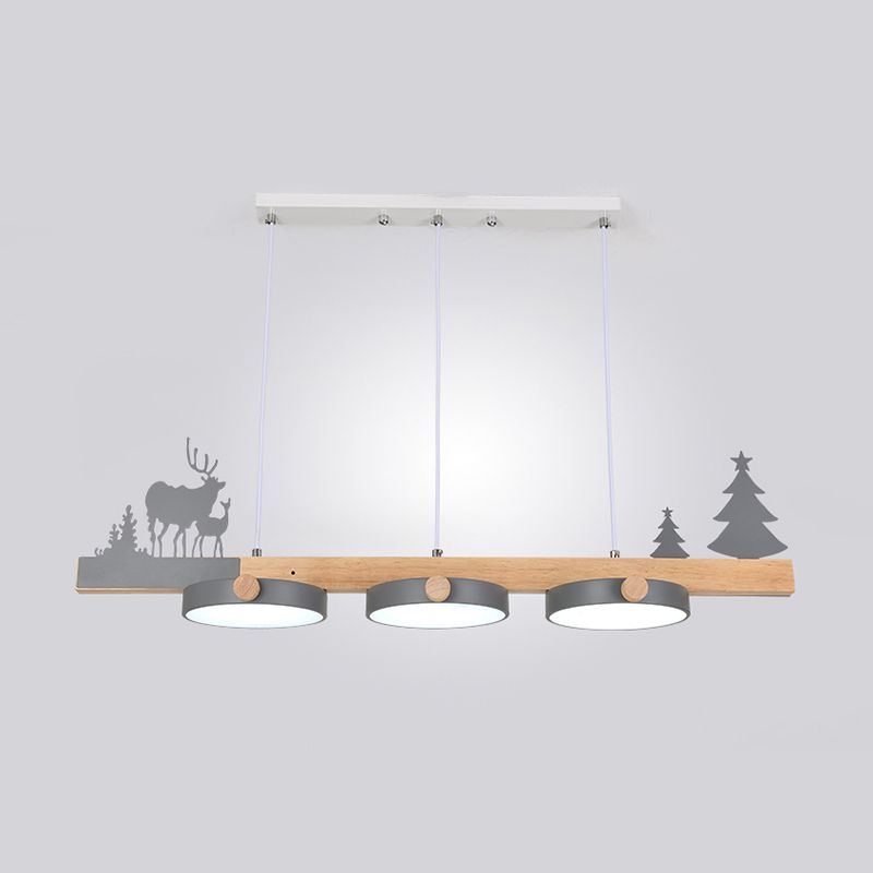 Contemporary Island Light Colorful LED Pendant Lighting Fixture for Dining Room