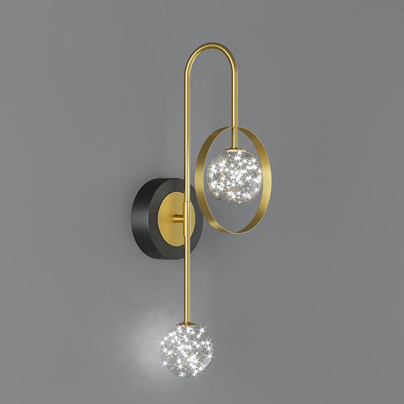 Modern Unique Shape Wall Mount Light Fixture Wall Light Sconce in Gold for Dining Room
