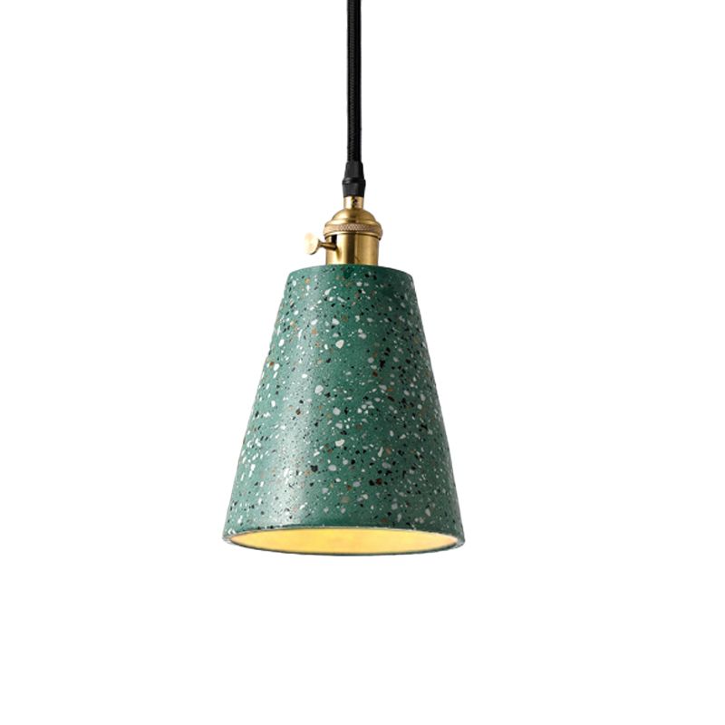 Cone Pendant Lighting in Nordic Style Cement 1 Light Black/Grey/White Hanging Light
