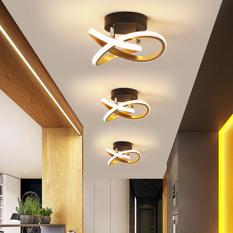 Lámpara de techo LED minimalista Lámpara de montaje en techo en espiral