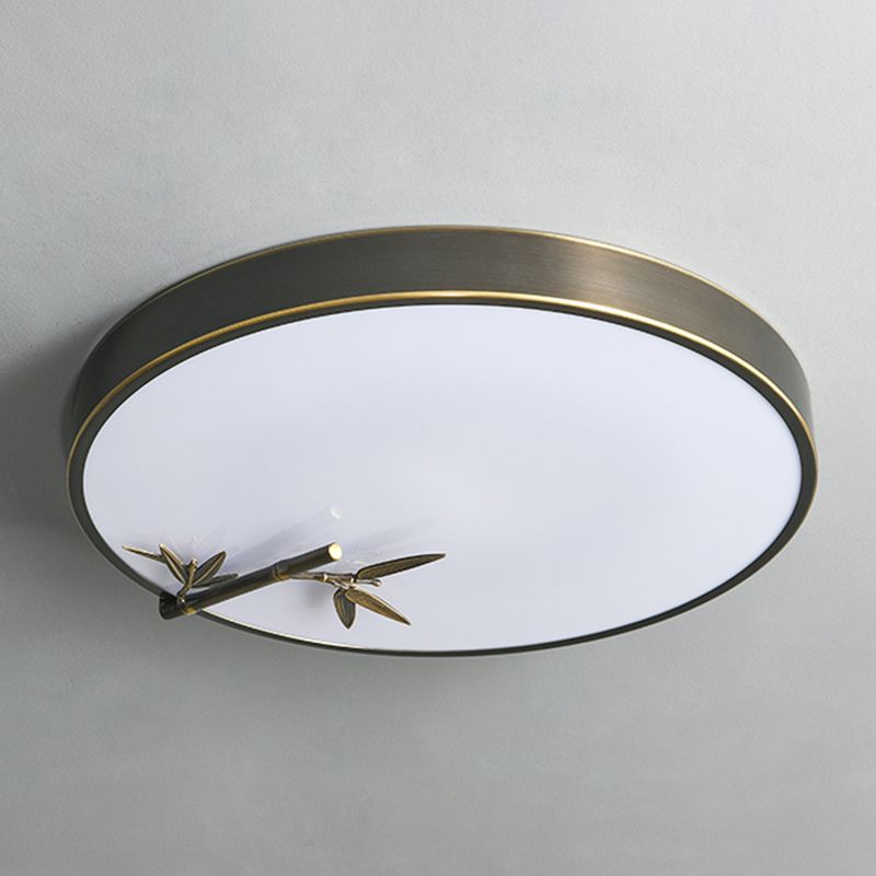 Lampe encastrée de forme ronde en métal moderne, plafonnier à 1 lumière