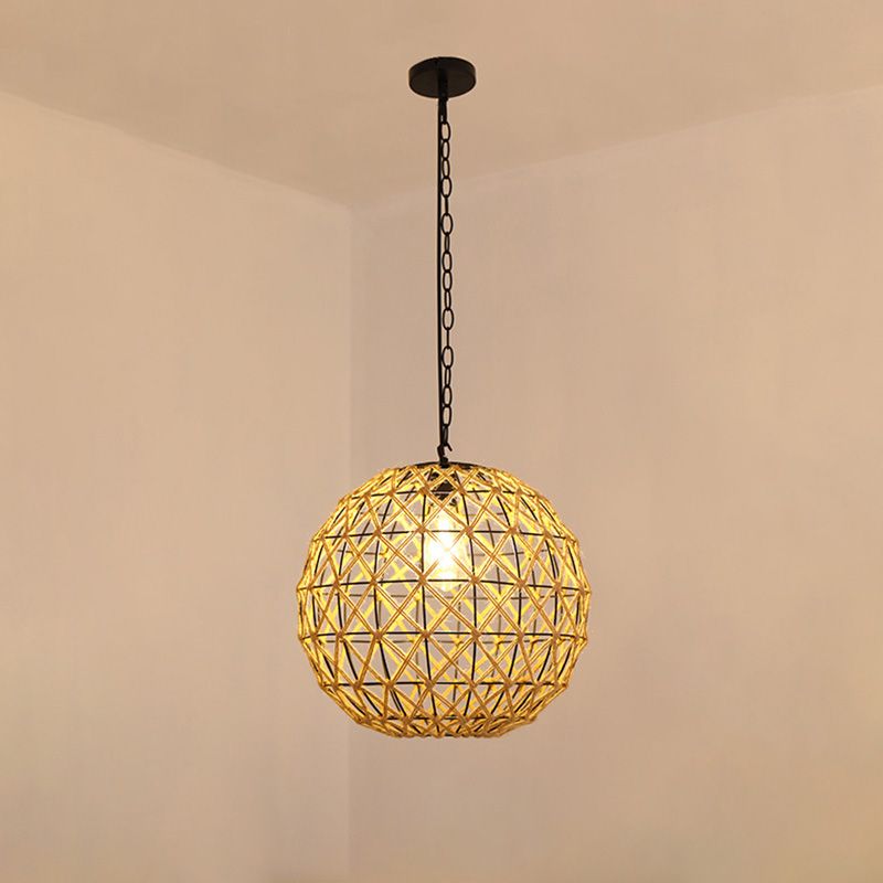Industriële stijl gearceerde hanglamp plafond licht touw hangend plafondlicht in beige