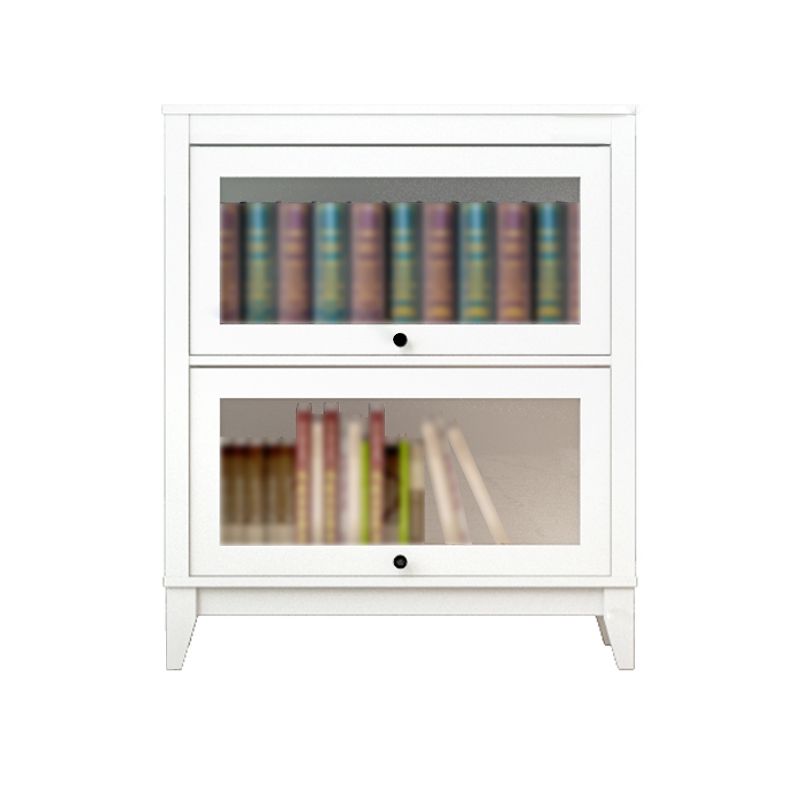 Manufactured Wood Standard Bookcase Vertical Bookcase with Glass Doors