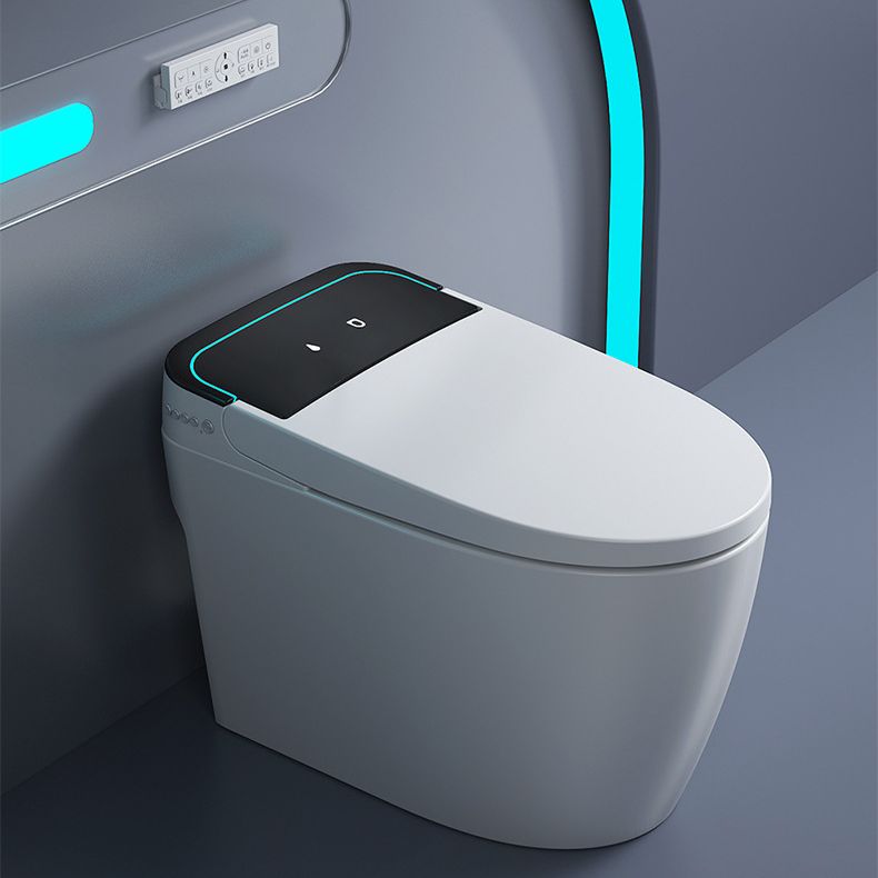 Modern Floor Mount Skirted Toilet Bowl Siphon Jet Toilet with Seat for Bathroom