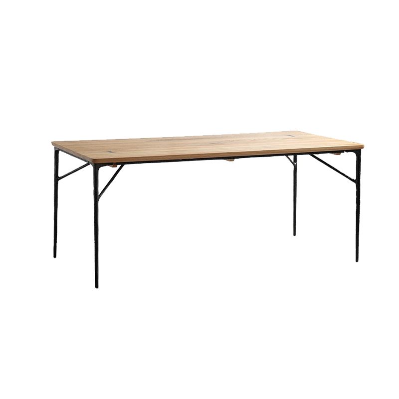Modern Wood Rectangle Dining Table with 4 Legs Table for Dining Room