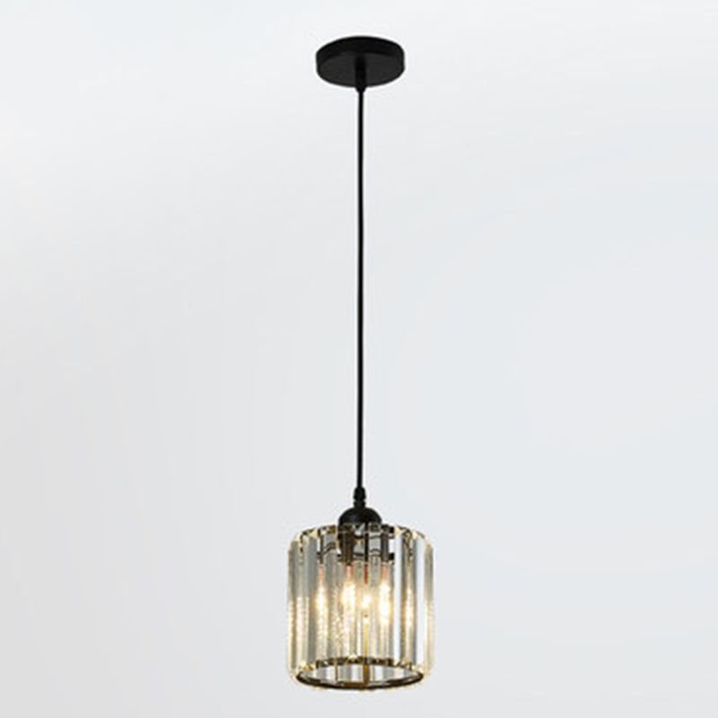 Modern Minimalist in stile Minimalista Drum Impiccing Luci a sospensione Crystal Clessing Sofril Light for Dining Room