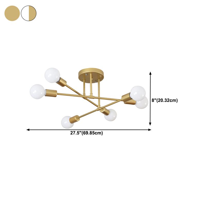 Metal Flush Mount Modern Style Flush Mount Lighting for Dining Room