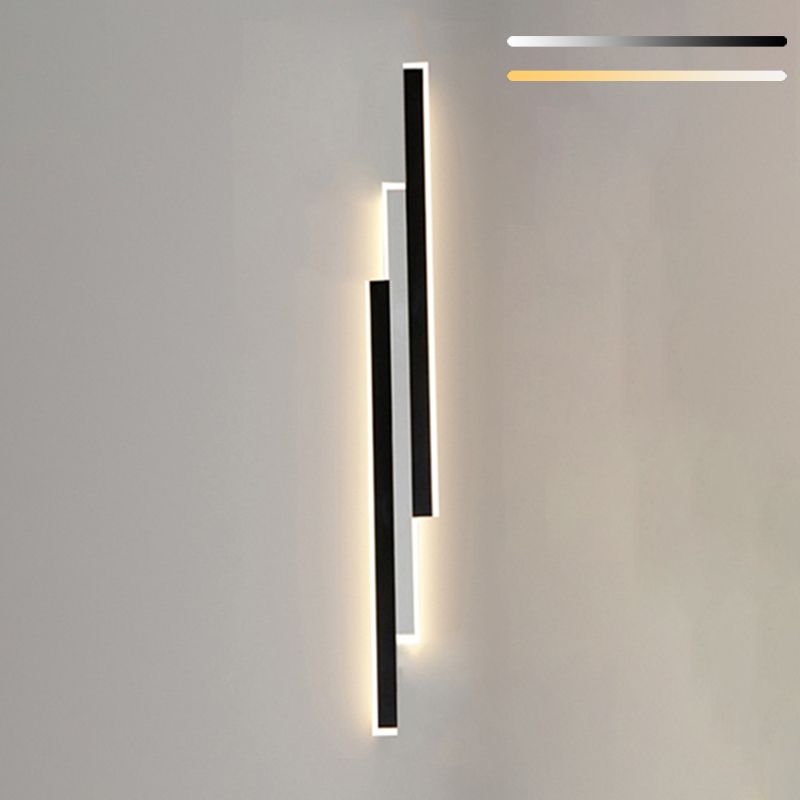 3 leichte lineare Wandleuchten moderne Wandleuchte Metallwandleuchten in Schwarz und Weiß