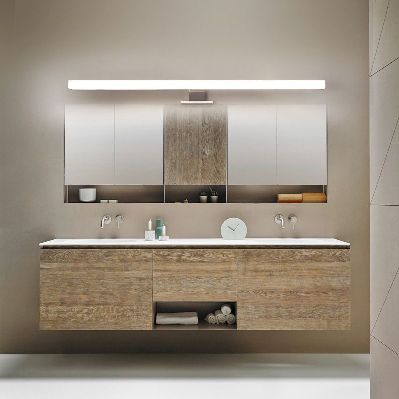 Contemporary Minimalism Linear Makeup Mirror Light Aluminum Alloy Wall Mount LED Vanity Light