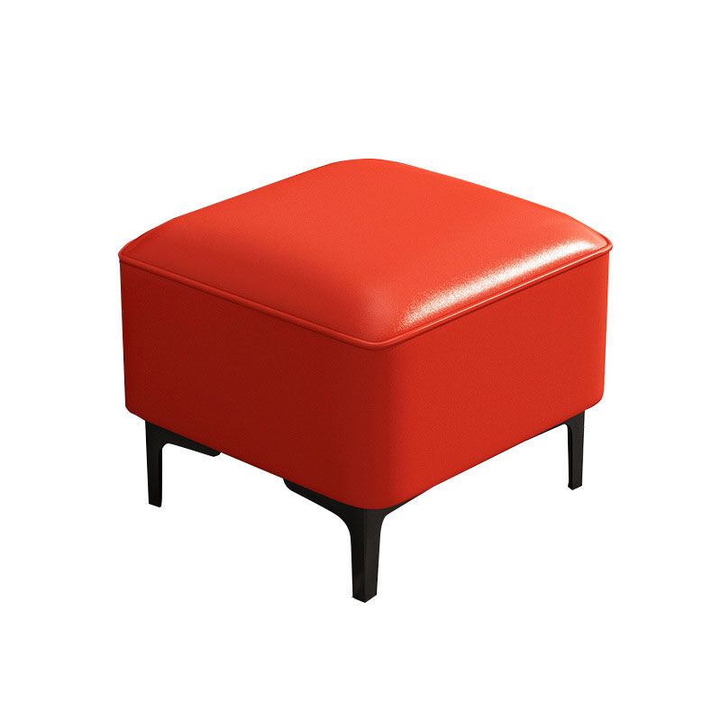 Water Resistant Modern Ottoman Whole Colored Faux Leather Square Ottoman