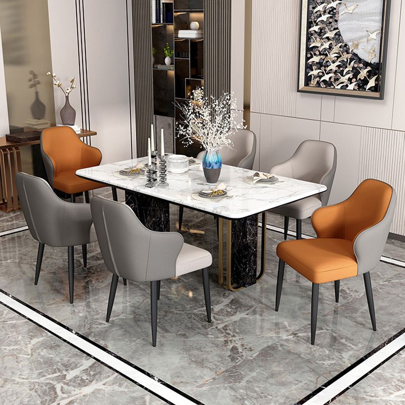Contemporary Style Parsons Upholstered Dining Arm Chair for Home