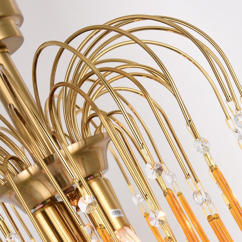 American Metal Chandelier Brown Brawn Tecrid Hasped Hanging Light for Bedroom