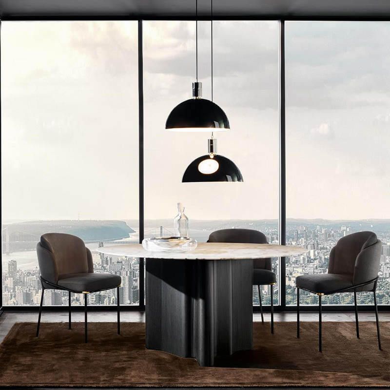 Glam Parsons Side Chair Linen Indoor Dining Chair for Living Room