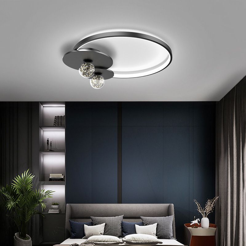 LED Ceiling Light Fixture Flush Mount Lighting Glass Light Ringed Light Living Room Light