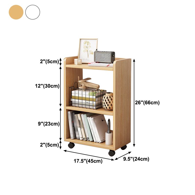 Scandinavian Style Bookshelf Open Back Bookcase for Home Office Study Room