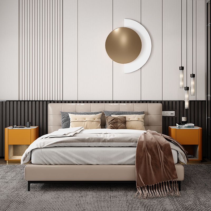 Modern Solid Wood and Slate Night Table Drawer Storage Bed Nightstand