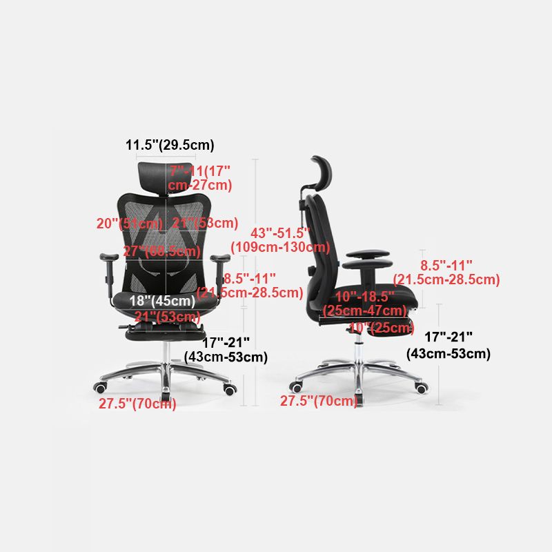 High Back Office Chair With Sponge Seat Fixed/Adjustable Arm Office Chair