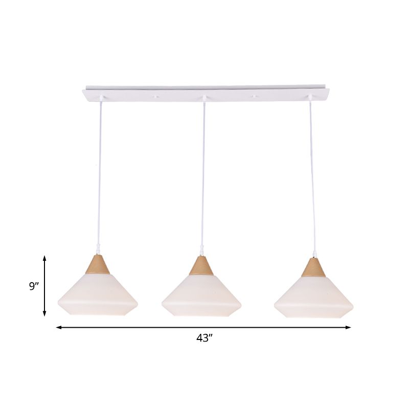 Cône de bois multiple pendentif suspension