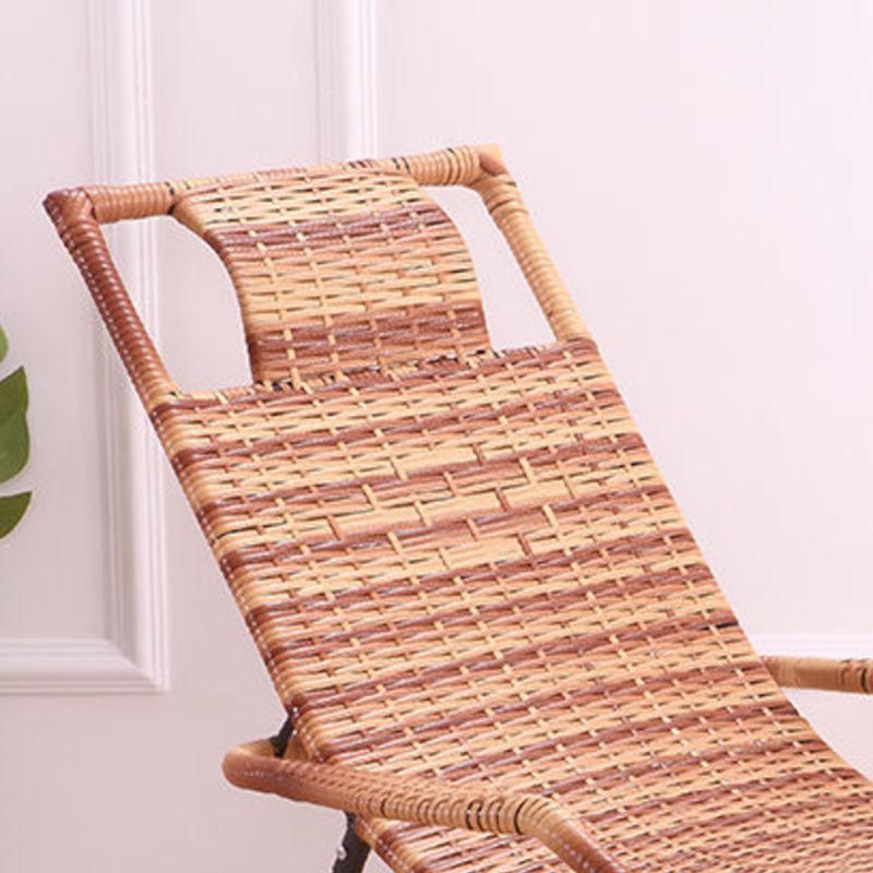 Rattan Rocking Chair Plain Water Resistant Woven Rope Modern Rocking Chair