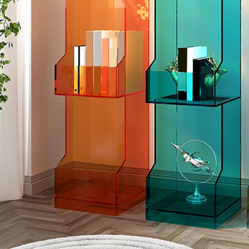 Acrylic Closed Back Bookshelf Standard Scandinavian Bookcase with Shelves