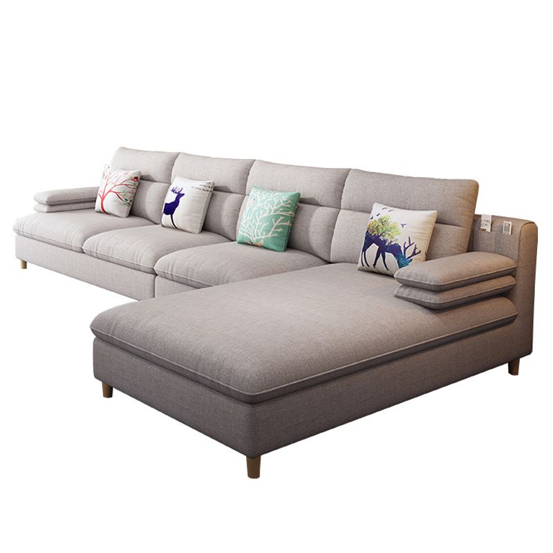 40.94 " H Cotton Blend Pillow Top Arm Sofa & Chaise for Living Room