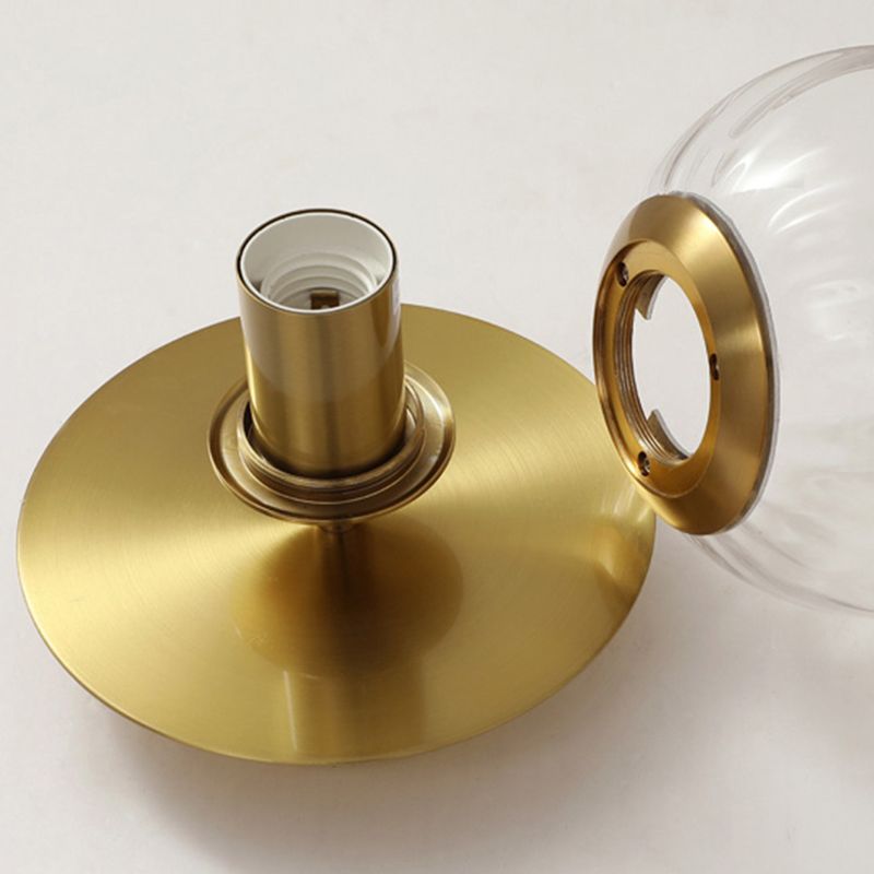 1 Light Spherical Ceiling Light Modern Style Glass Ceiling Lighting for Dining Room