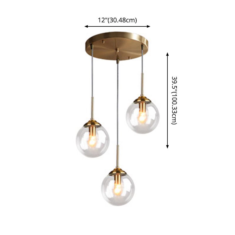 Sphere Pendant Lighting Fixture Modern Minimalist Glass Indoor Pendant Ceiling Lights