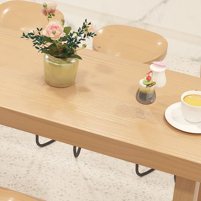 Dining Room Pine Wood Counter Table 42-inch Height Contemporary Bar Table