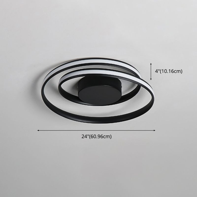 Plafonnier LED linéaire en silicone dans un plafonnier d'intérieur en aluminium de style concis moderne