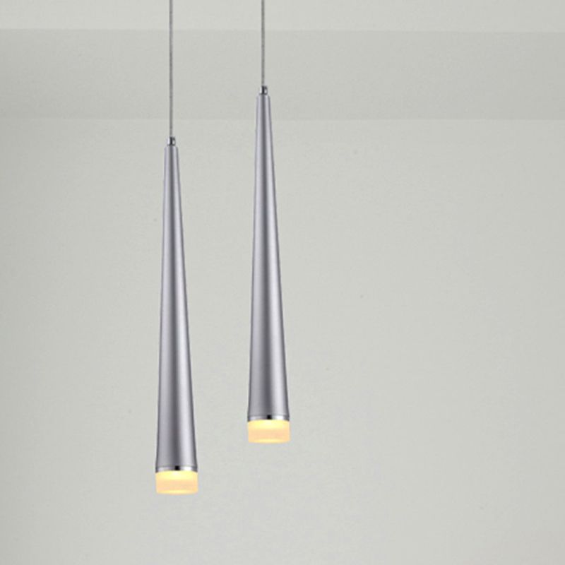 Verjüngte Decke Helles Metall moderne LED Grau/rotes Wohnzimmer Anhänger Leuchte in Weiß/warm/neutral