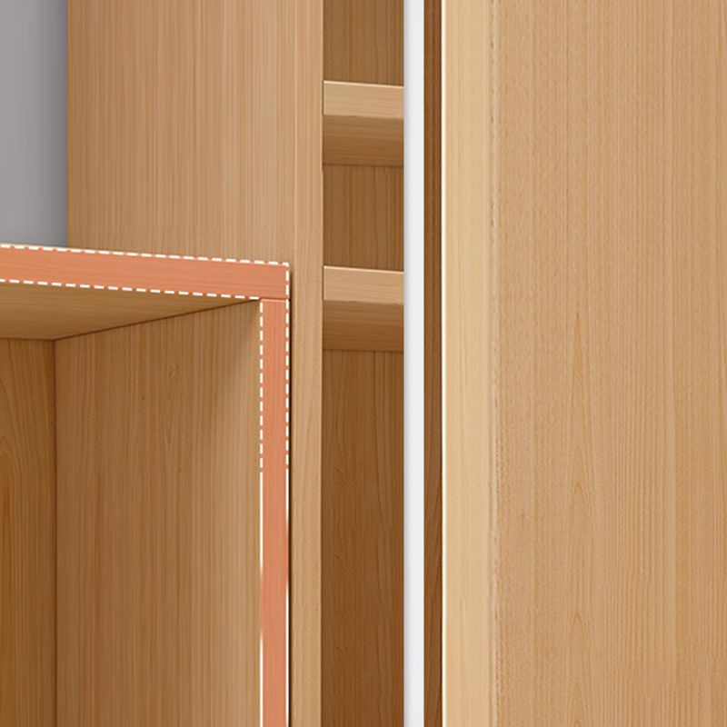 Modern Engineer Wood Bookshelf Closed Back Bookcase with Door for Home Office