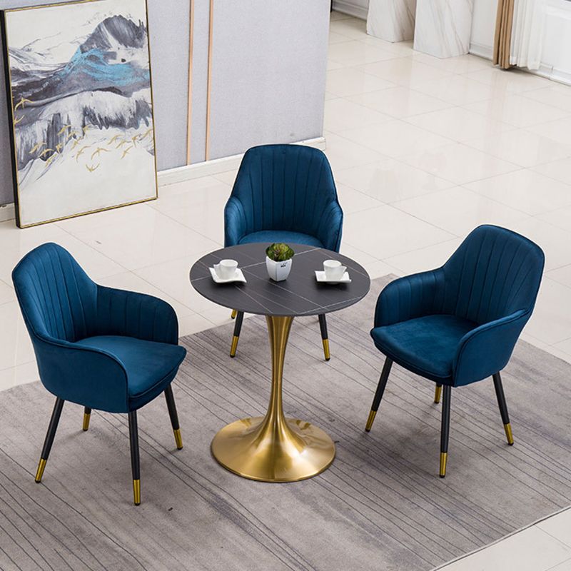 Metal Kitchen Dining Armchairs Contemporary Upholstered Chair