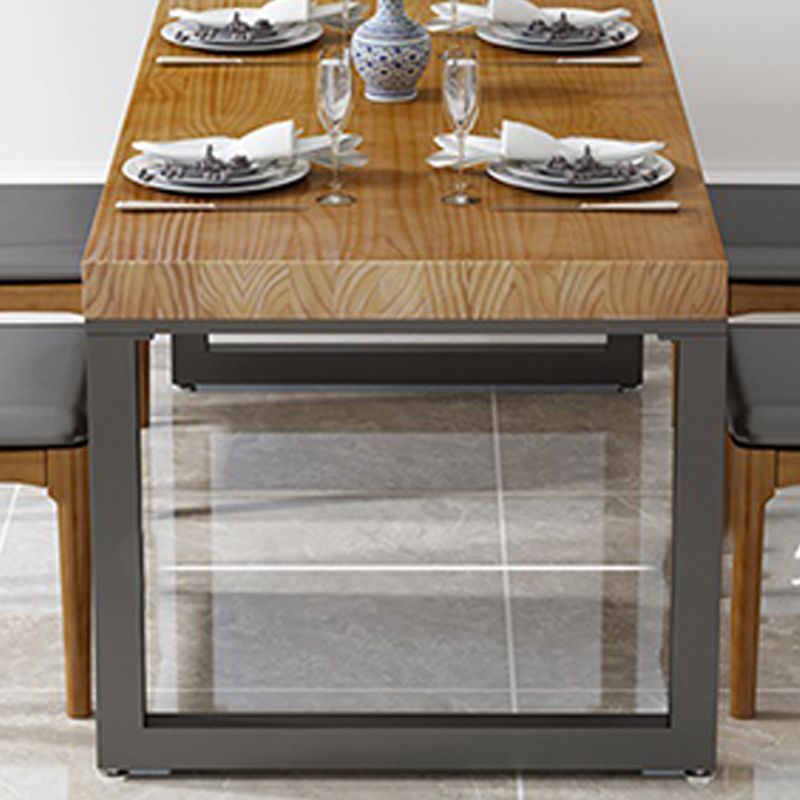 Contemporary Solid Wood Dining Table Rectangle Dining Table for Home Use