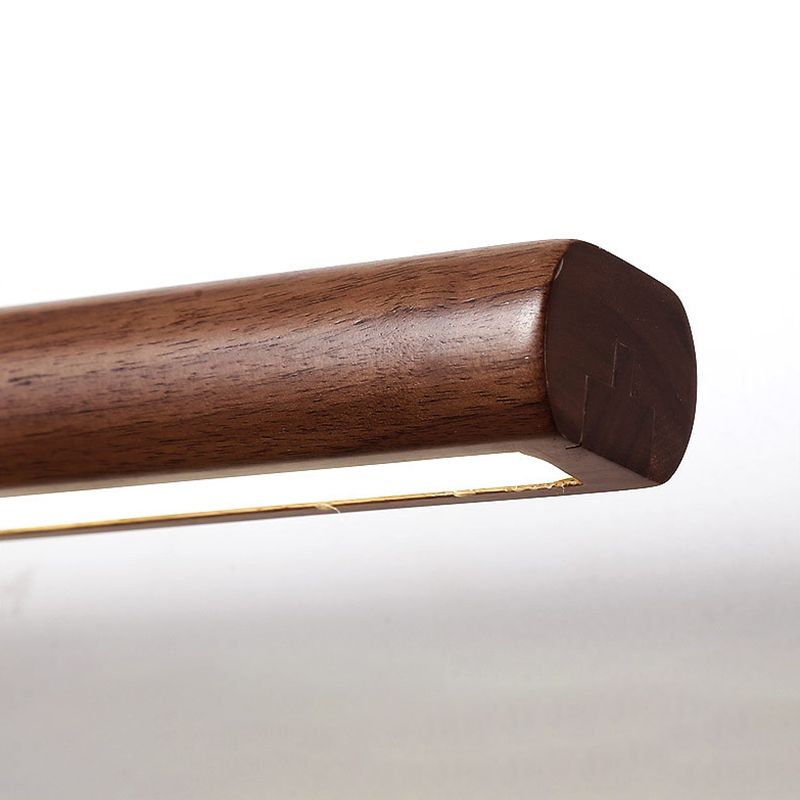 Vanité linéaire moderne lumineuses Lumières murales en bois à 1 lumière pour salle de bain